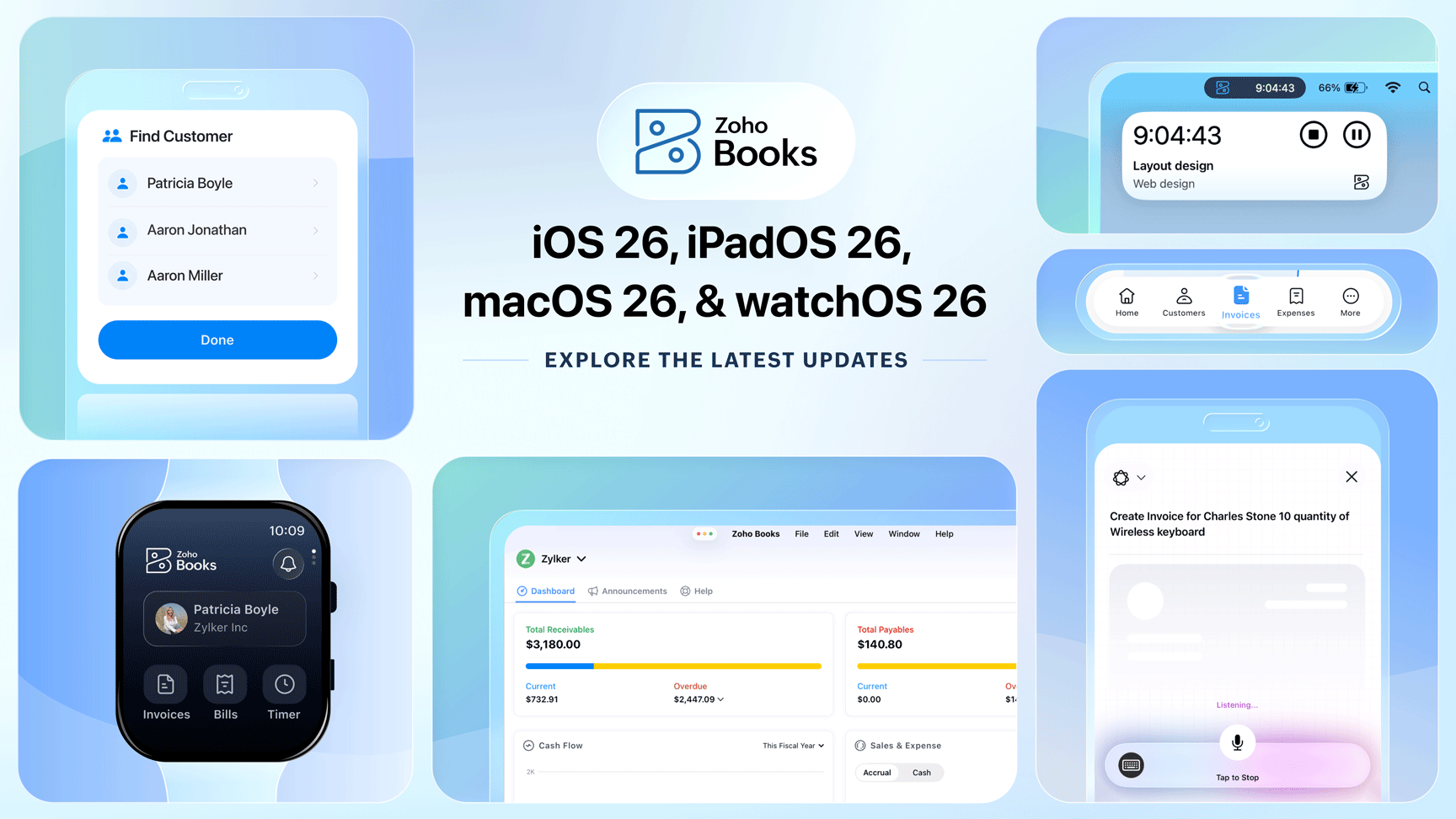 Explore the Latest Zoho Books Updates for Apple Devices